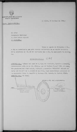 Ordenanza n° 6219 de 1986