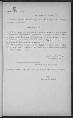 Ordenanza n° 0011 de 1937