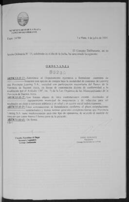 Ordenanza n° 9290 de 2001