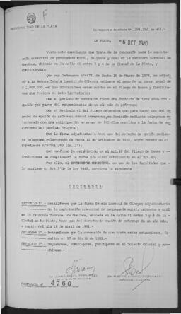 Ordenanza n° 04760 de 1980
