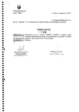 Ordenanza nº 9754 de 2004
