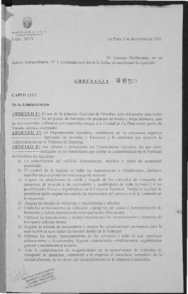 Ordenanza n° 9650 de 2003