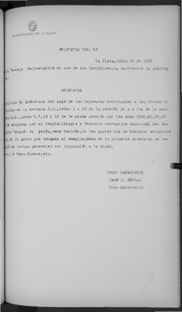 Ordenanza n° 62 de 1926
