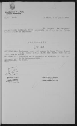 Ordenanza n° 9142 de 2000