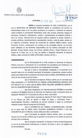 Decreto nº 459 de 2023, GARRO, Julio cesar