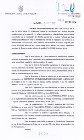 Decreto nº 3103 de 2022, GARRO, Julio cesar