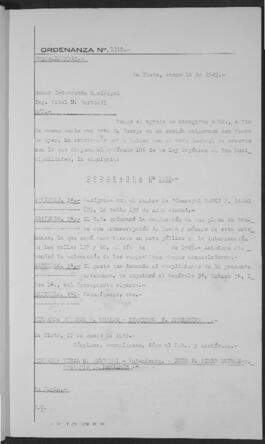 Ordenanza n° 1319 de 1949