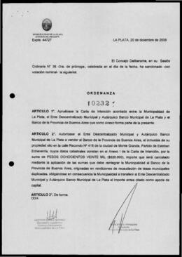 Ordenanza n° 10232 de 2006