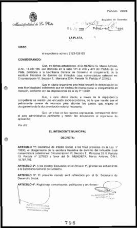 Decreto n° 796 de 2005, Alak, Julio Cesar