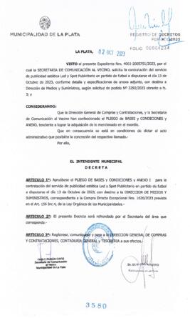 Decreto nº 3580 de 2023, GARRO, Julio cesar