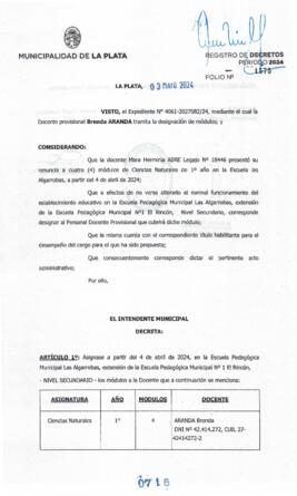 Decreto nº 718 de 2024, ALAK, Julio Cesar
