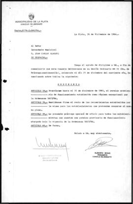 Ordenanza n° 5811 de 1984
