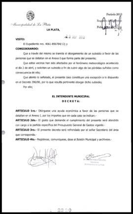 Decreto n° 2330 de 2013, Bruera, Oscar Pablo