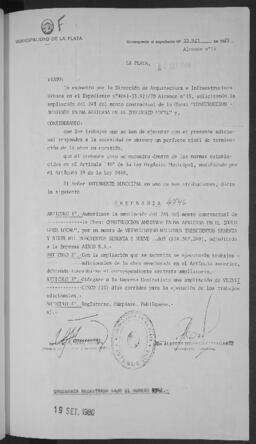 Ordenanza n° 04746 de 1980