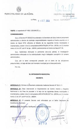 Decreto nº 3573 de 2023, GARRO, Julio cesar