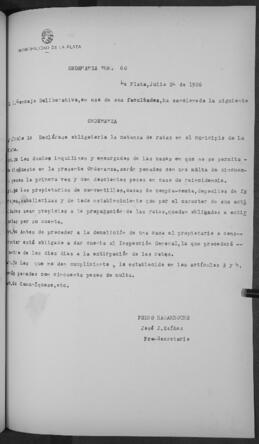 Ordenanza n° 60 de 1926