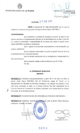 Decreto nº 270 de 2025, ALAK, Julio Cesar