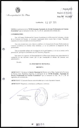 Decreto n° 2286 de 2013, Bruera, Oscar Pablo