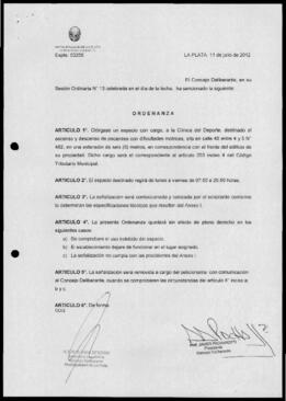 Ordenanza n° 10926 de 2012