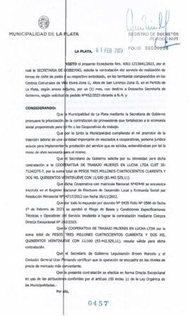 Decreto nº 457 de 2023, GARRO, Julio cesar