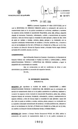 Decreto nº 1600 de 2020, GARRO, Julio cesar