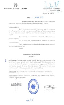Decreto nº 628 de 2025, ALAK, Julio Cesar