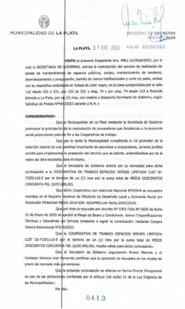 Decreto nº 413 de 2023, GARRO, Julio cesar