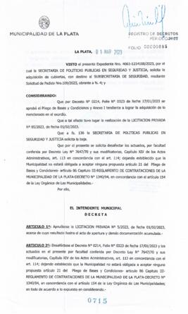 Decreto nº 715 de 2023, GARRO, Julio cesar