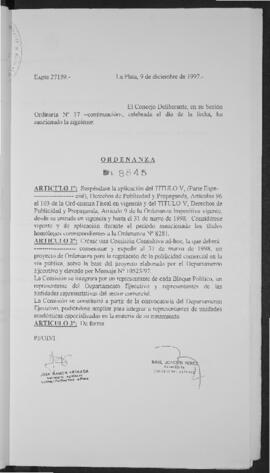 Ordenanza n° 8845 de 1997
