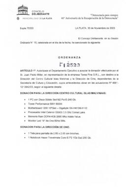 Ordenanza nº 12523 de 2023