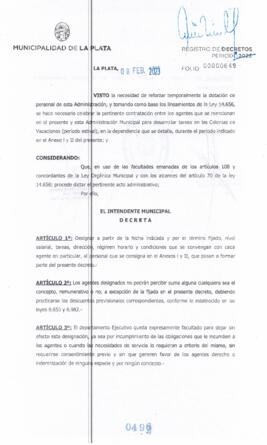 Decreto nº 496 de 2023, GARRO, Julio cesar