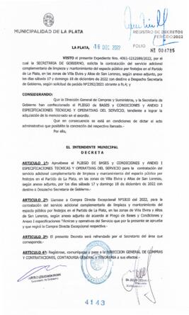 Decreto nº 4143 de 2022, GARRO, Julio cesar