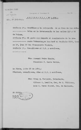Ordenanza n° 1602 de 1949