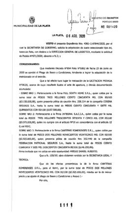 Decreto nº 1111 de 2020, GARRO, Julio cesar