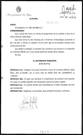 Decreto n° 1519 de 2013, Bruera, Oscar Pablo