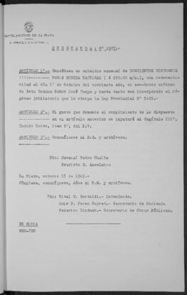 Ordenanza n° 1927 de 1949