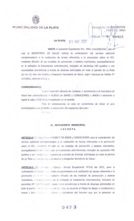 Decreto nº 473 de 2021, GARRO, Julio cesar