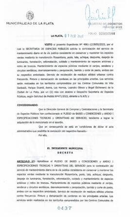 Decreto nº 437 de 2023, GARRO, Julio cesar