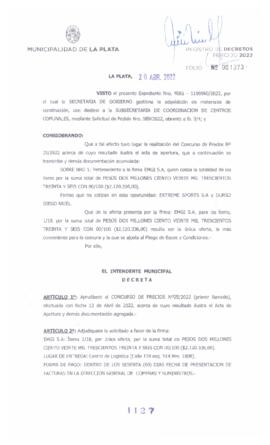 Decreto nº 1127 de 2022, GARRO, Julio cesar