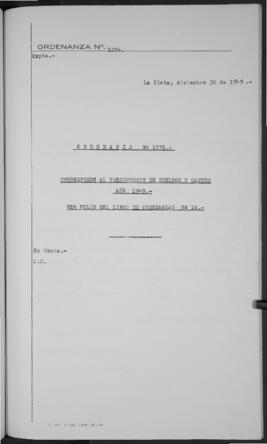 Ordenanza n° 1276 de 1949