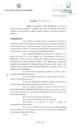 Decreto nº 241 de 2025, ALAK, Julio Cesar