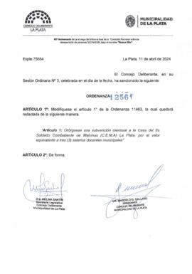 Ordenanza nº 12561 de 2024