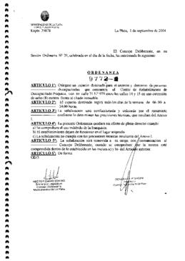 Ordenanza nº 9772 de 2004