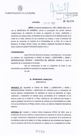 Decreto nº 3063 de 2022, GARRO, Julio cesar