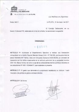Ordenanza nº 11515 de 2017