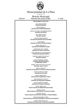 Boletín Municipal nº 1236 - miércoles, 30 de agosto de 2023