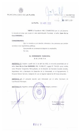 Decreto nº 1107 de 2022, GARRO, Julio cesar
