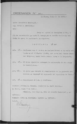 Ordenanza n° 887 de 1948