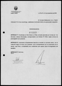 Ordenanza n° 10223 de 2006