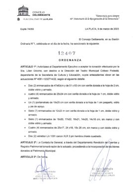 Ordenanza nº 12407 de 2023